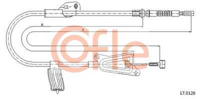 Cable Pull, parking brake COFLE 92.17.0126