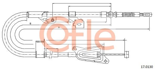 COFLE 92.17.0130 Cable Pull, parking brake