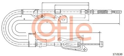 Cable Pull, parking brake COFLE 92.17.0130