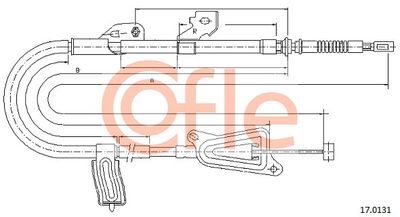 Cable Pull, parking brake COFLE 92.17.0131