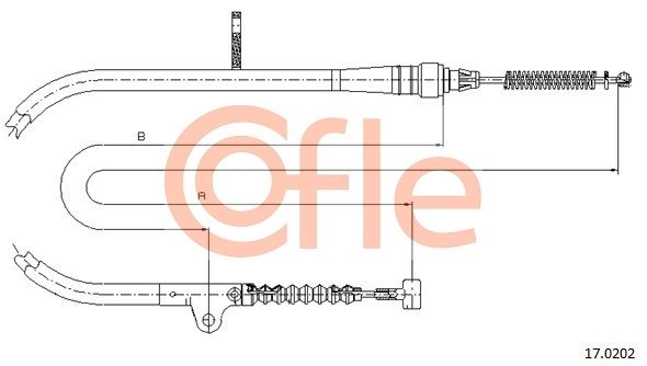 COFLE 92.17.0202 Cable Pull, parking brake