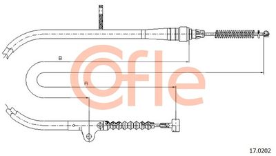 Cable Pull, parking brake COFLE 92.17.0202
