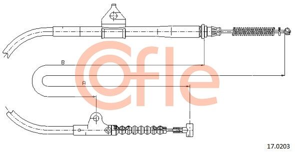 COFLE 92.17.0203 Cable Pull, parking brake