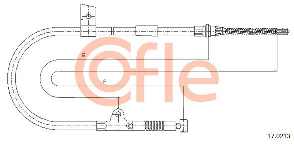 COFLE 92.17.0213 Cable Pull, parking brake