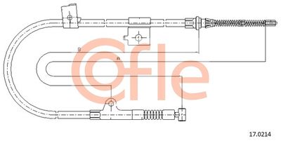 Cable Pull, parking brake COFLE 92.17.0214