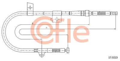 Cable Pull, parking brake COFLE 92.17.0215