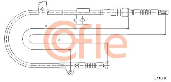 COFLE 92.17.0216 Cable Pull, parking brake