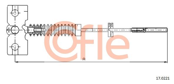 COFLE 92.17.0221 Cable Pull, parking brake