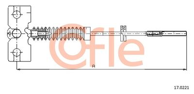 Cable Pull, parking brake COFLE 92.17.0221