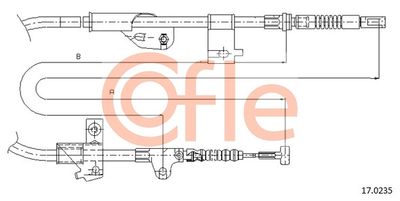 Cable Pull, parking brake COFLE 92.17.0235