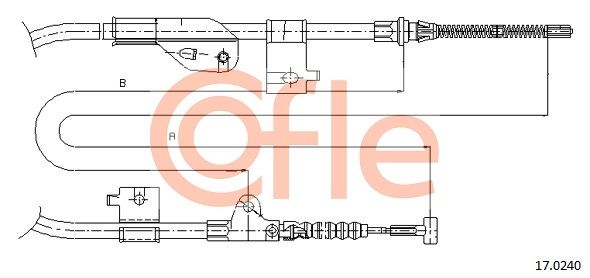COFLE 92.17.0240 Cable Pull, parking brake