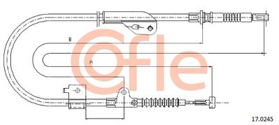 Cable Pull, parking brake COFLE 92.17.0245
