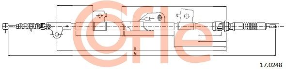 COFLE 92.17.0248 Cable Pull, parking brake