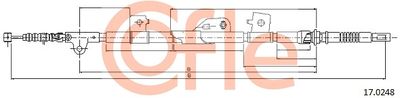 Cable Pull, parking brake COFLE 92.17.0248