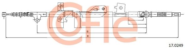 COFLE 92.17.0249 Cable Pull, parking brake