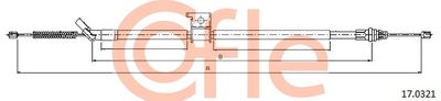 Cable Pull, parking brake COFLE 92.17.0321
