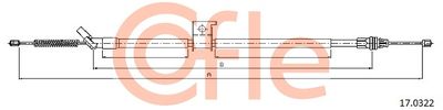 Cable Pull, parking brake COFLE 92.17.0322