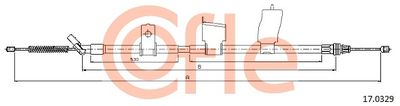 Cable Pull, parking brake COFLE 92.17.0329