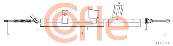 COFLE 92.17.0330 Cable Pull, parking brake