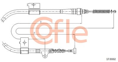 Cable Pull, parking brake COFLE 92.17.0332