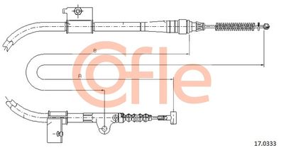 Cable Pull, parking brake COFLE 92.17.0333
