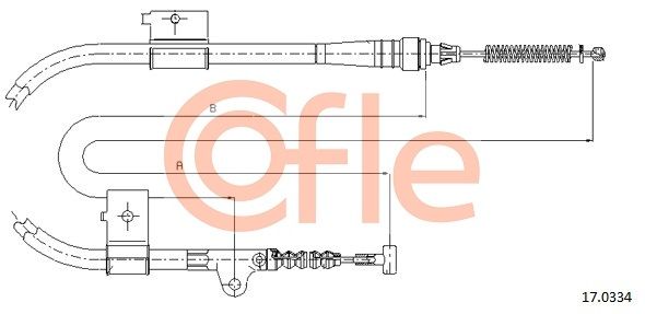 COFLE 92.17.0334 Cable Pull, parking brake