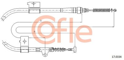 Cable Pull, parking brake COFLE 92.17.0334