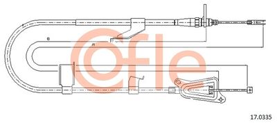 Cable Pull, parking brake COFLE 92.17.0335