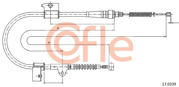 COFLE 92.17.0339 Cable Pull, parking brake
