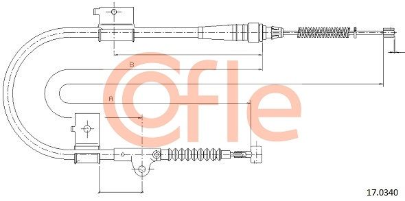 COFLE 92.17.0340 Cable Pull, parking brake
