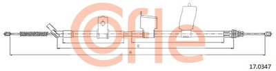 Cable Pull, parking brake COFLE 92.17.0347
