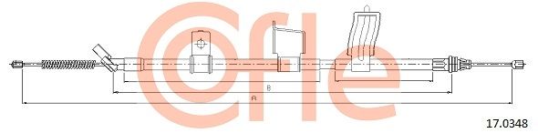 COFLE 92.17.0348 Cable Pull, parking brake