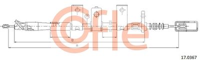 Cable Pull, parking brake COFLE 92.17.0367