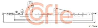 Cable Pull, parking brake COFLE 92.17.0369
