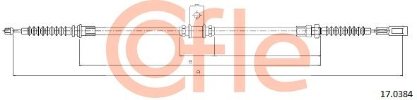 COFLE 92.17.0384 Cable Pull, parking brake