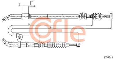 Cable Pull, parking brake COFLE 92.17.0543
