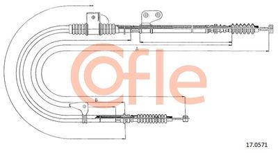 Cable Pull, parking brake COFLE 92.17.0571