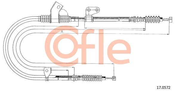 COFLE 92.17.0572 Cable Pull, parking brake
