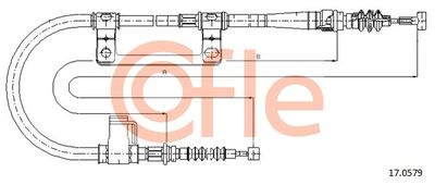 Cable Pull, parking brake COFLE 92.17.0579