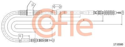 Cable Pull, parking brake COFLE 92.17.0580