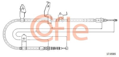 Cable Pull, parking brake COFLE 92.17.0585