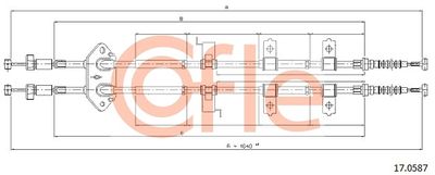 Cable Pull, parking brake COFLE 92.17.0587