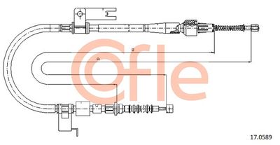 Cable Pull, parking brake COFLE 92.17.0589