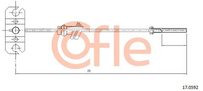 Cable Pull, parking brake COFLE 92.17.0592