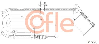 Cable Pull, parking brake COFLE 92.17.0652