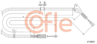 Cable Pull, parking brake COFLE 92.17.0653