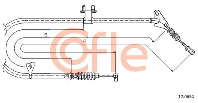 Cable Pull, parking brake COFLE 92.17.0654