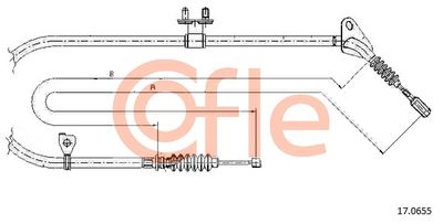 Cable Pull, parking brake COFLE 92.17.0655