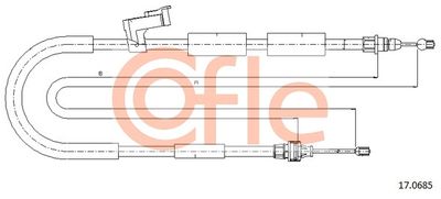 Cable Pull, parking brake COFLE 92.17.0685