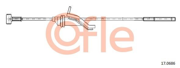 COFLE 92.17.0686 Cable Pull, parking brake